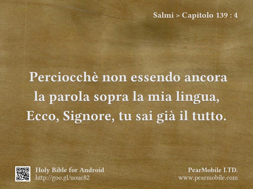 Salmi, Capitolo 139:4